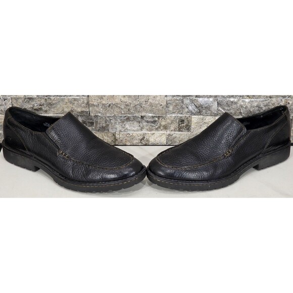 Born Men's Preston Leather Loafers Black Slip On Casual Lug Sole 10.5 | 44.5 - Picture 11 of 12